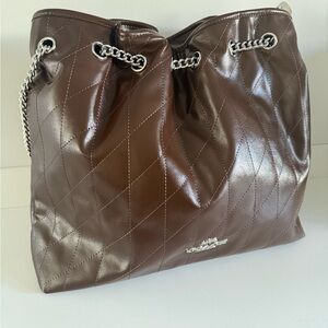 Coach Evelyn Large Chocolate Quilted  Shoulder Bag